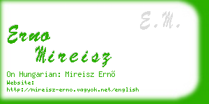 erno mireisz business card